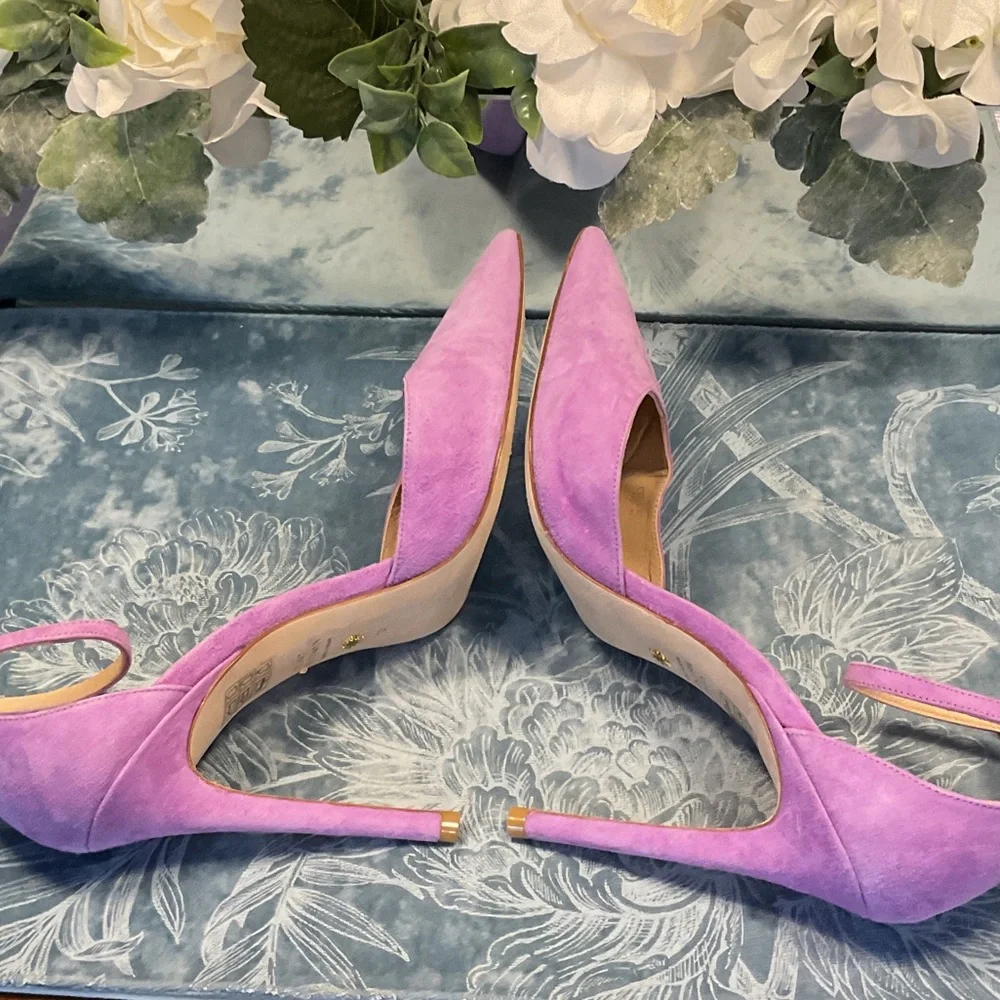 Stuart Weitzman Lavender Ankle Strap Heels - Picture 7 of 10